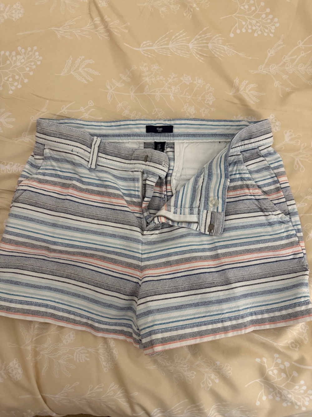 GAP Striped Women's Shorts in Blue, Pink & White